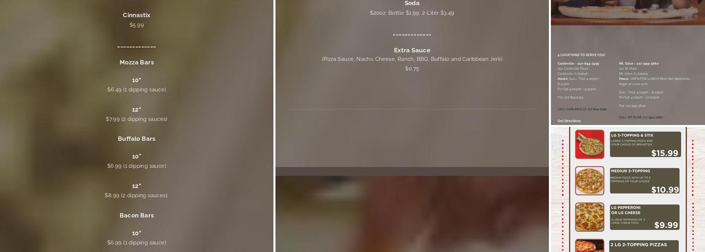 Little Italy's Pizzeria Menu