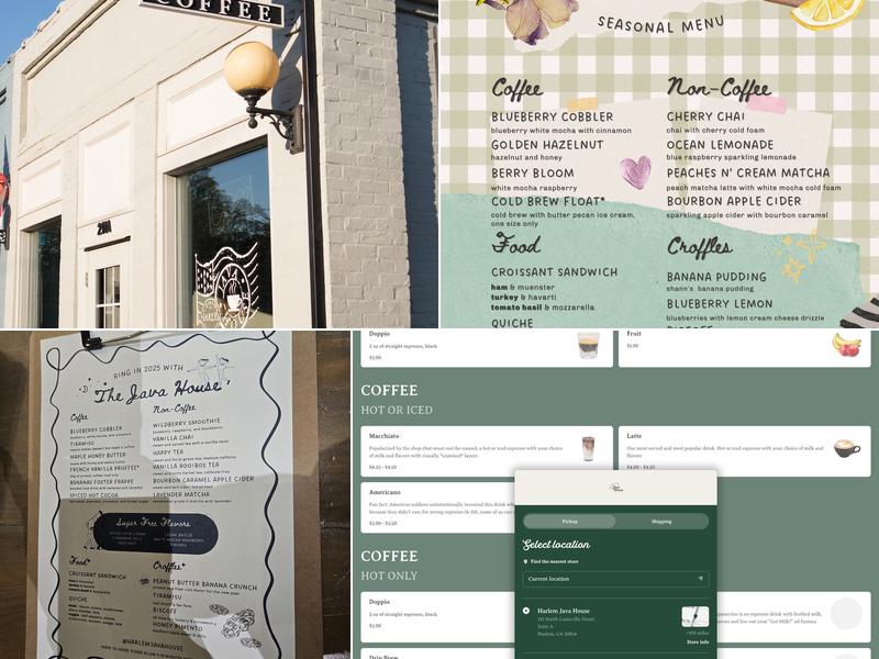 Harlem Java House Menu