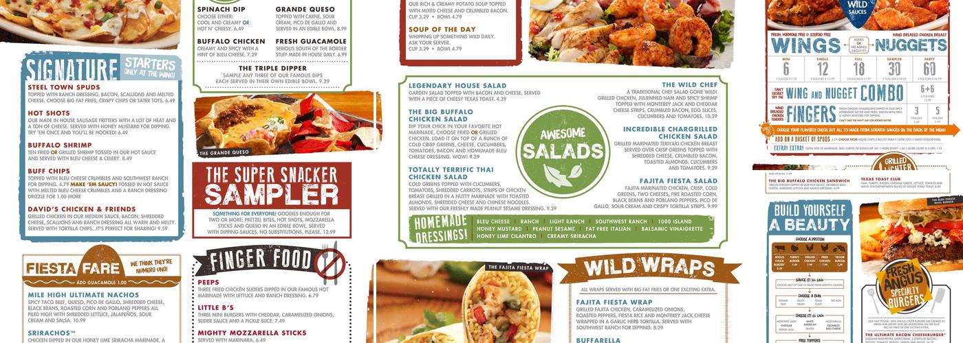 Wild Wing Cafe Menu