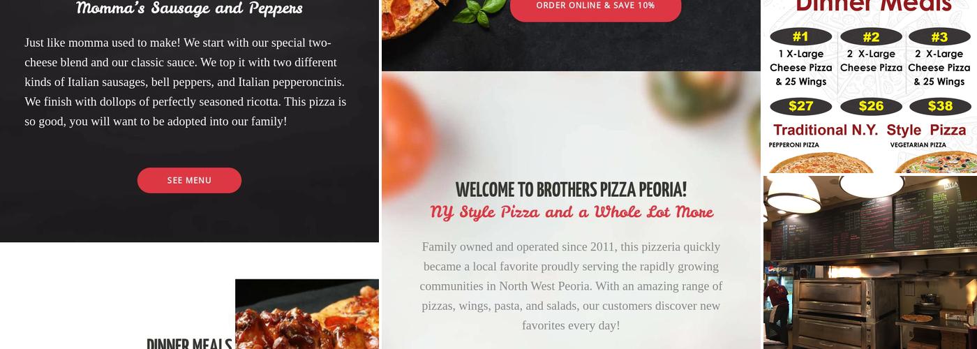 #1 Brothers Pizza Menu