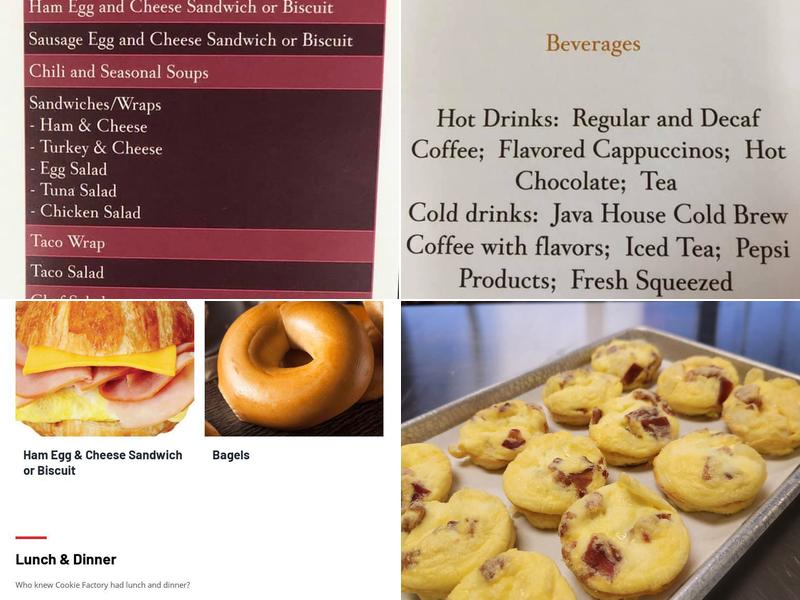 Cookie Factory Bakery Menu