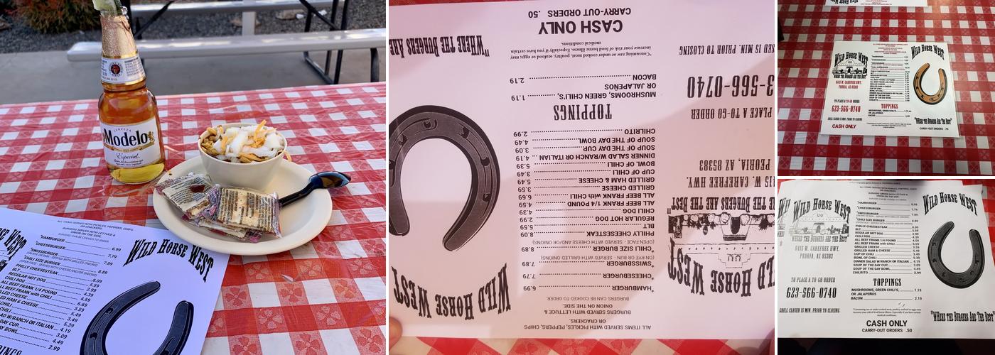Wild Horse West Menu