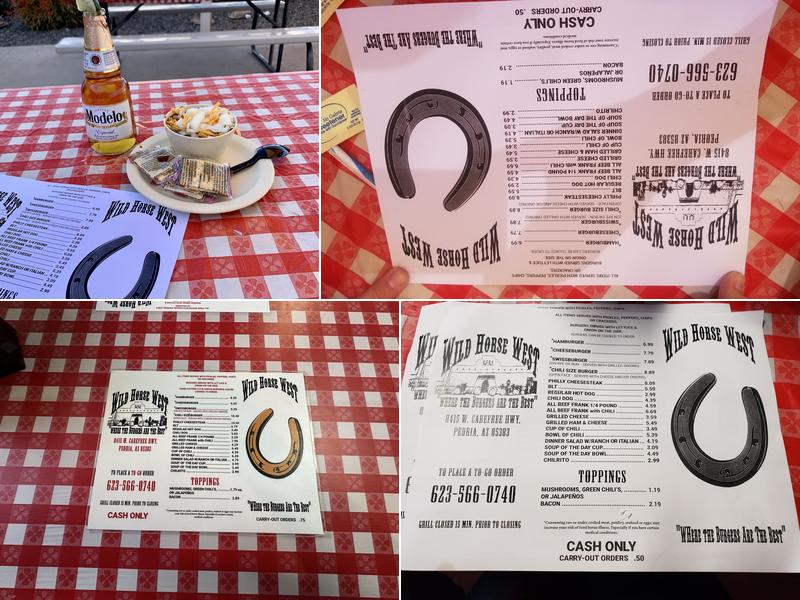 Wild Horse West Menu