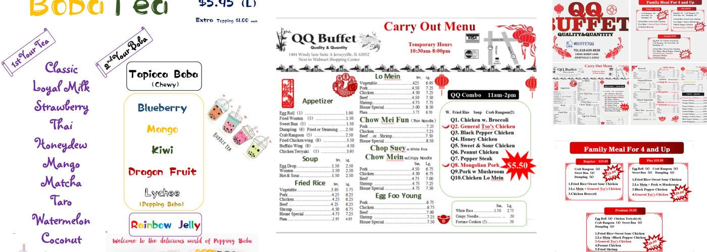 QQ Buffet Menu