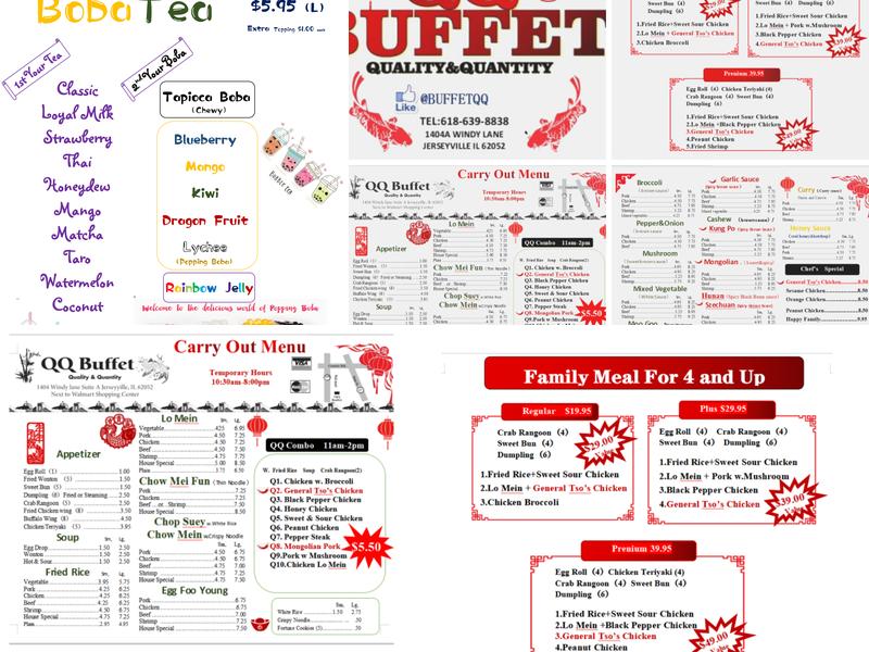 QQ Buffet Menu
