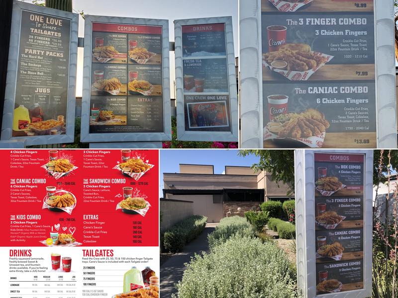 Raising Cane's Chicken Fingers Menu