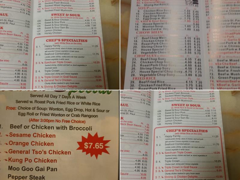 china king Menu