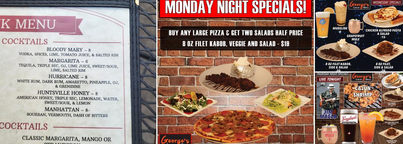George's Pub & Grill Menu