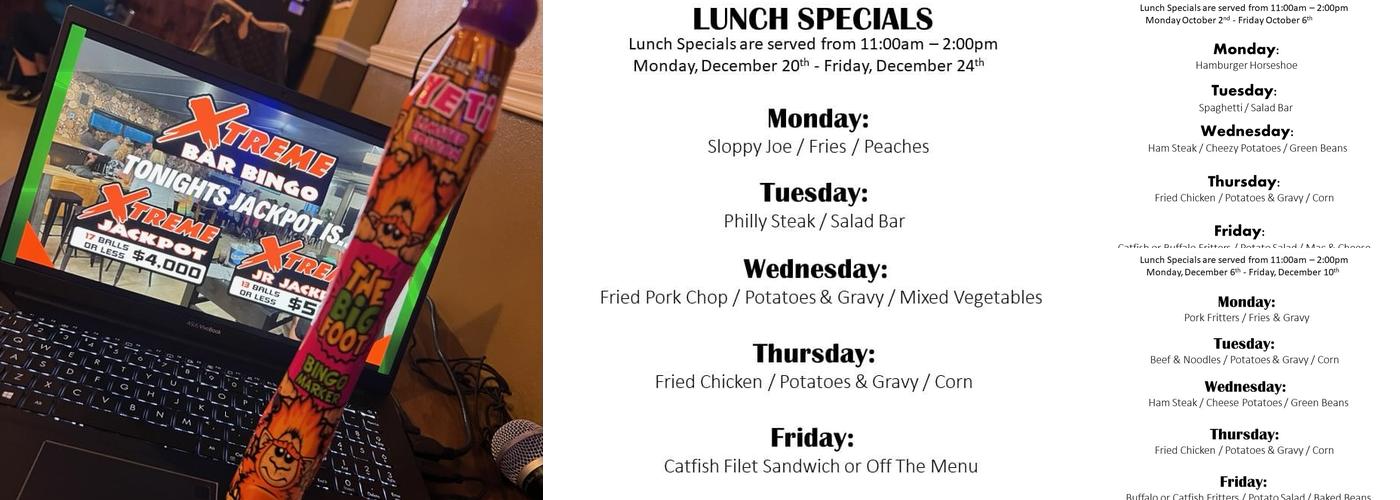 DJ's Pub & Grill Menu