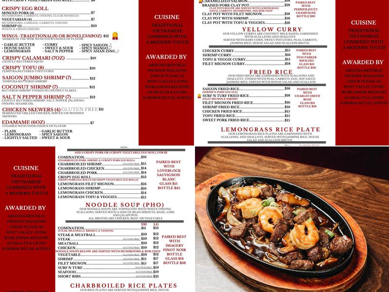 Saigon Kitchen Menu