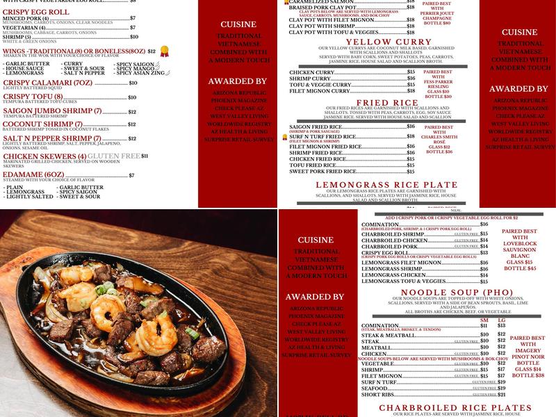 Saigon Kitchen Menu