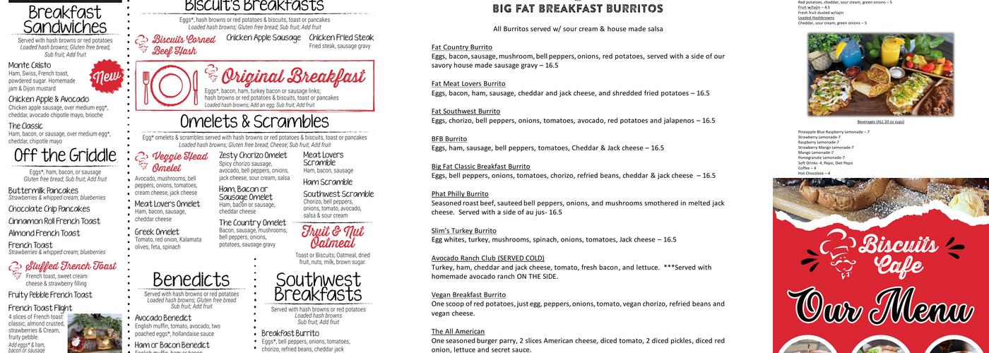 Biscuits Cafe Menu