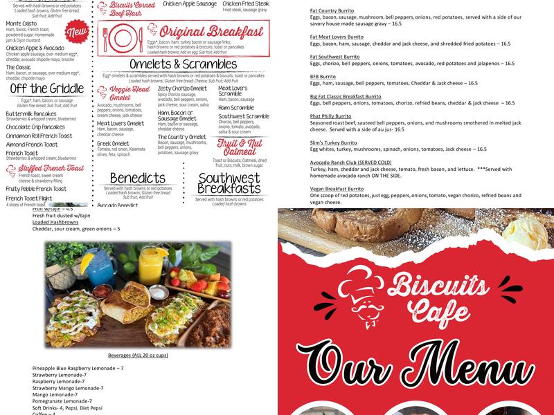 Biscuits Cafe Menu