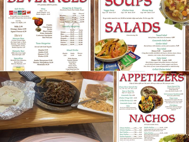 Mi Rancho Restaurant Menu
