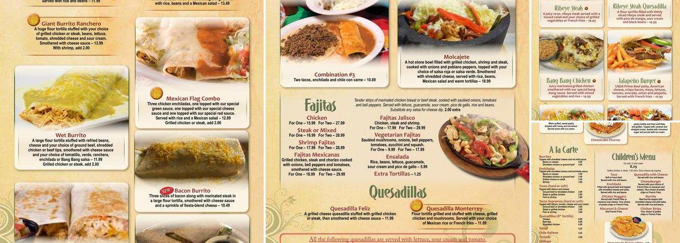 El Tapatio of Park Hills Menu
