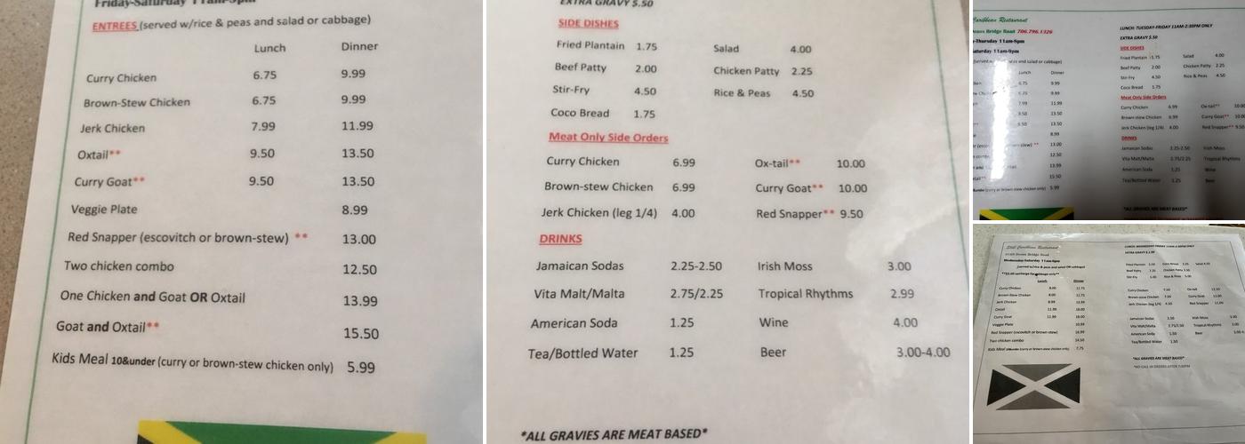 Still Caribbean Restaurant-Lounge Menu