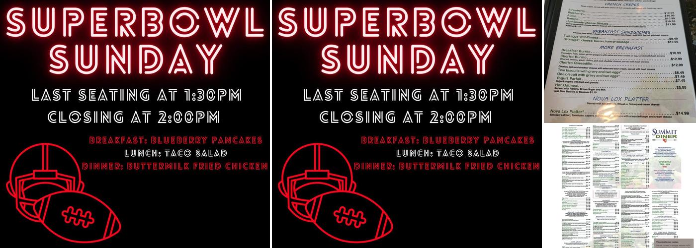 Summit Diner Menu