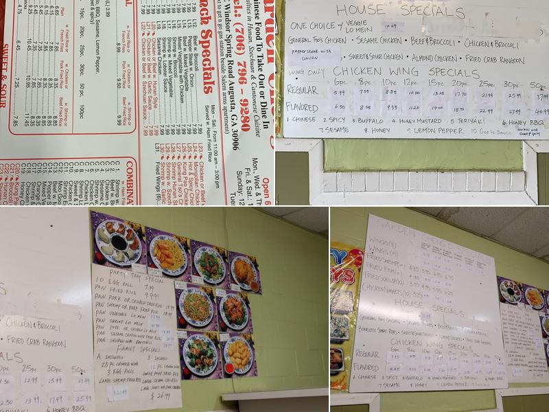 Garden Cheng Chinese Restaurant Menu