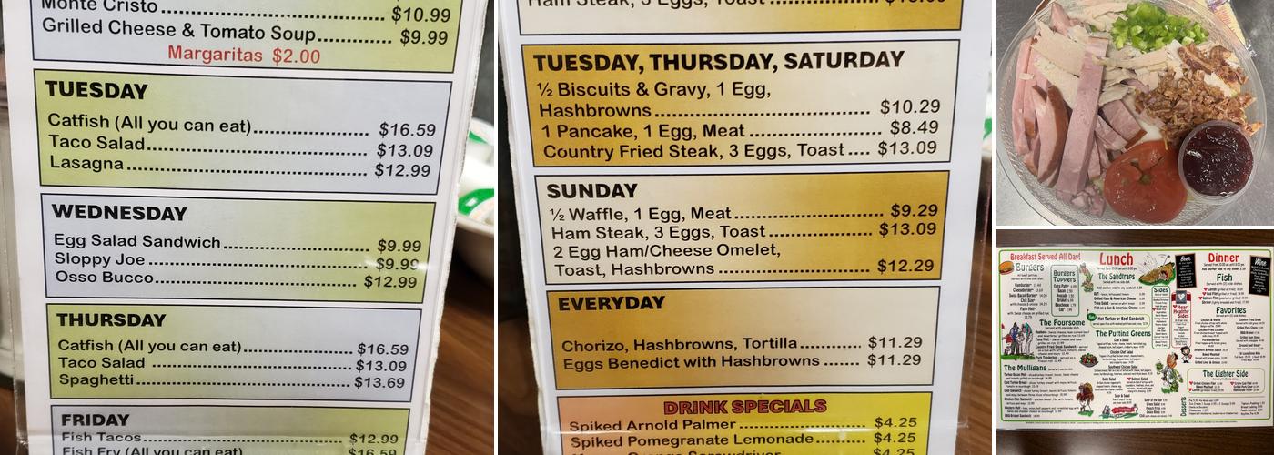 Hole 'n One Menu