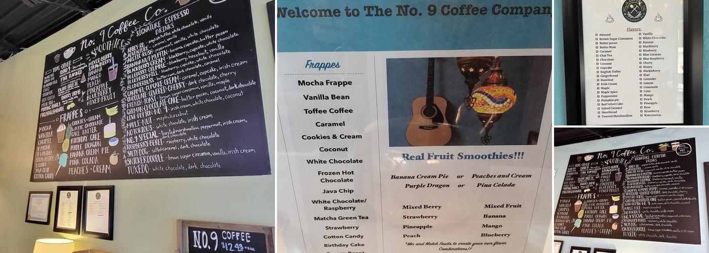 No. 9 Coffee Co Menu