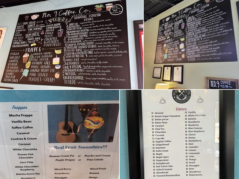 No. 9 Coffee Co Menu