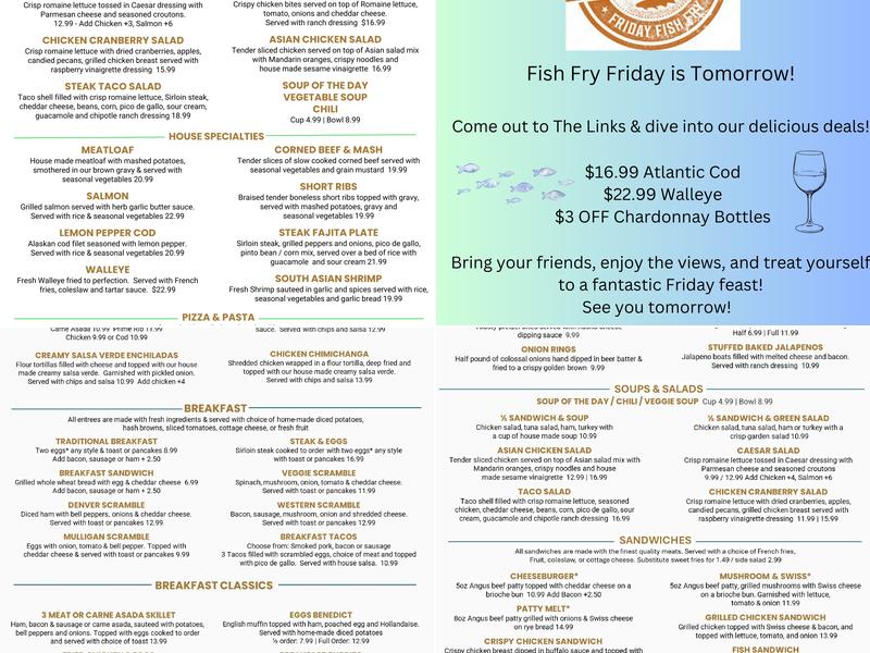 The Links Neighborhood Grill Menu