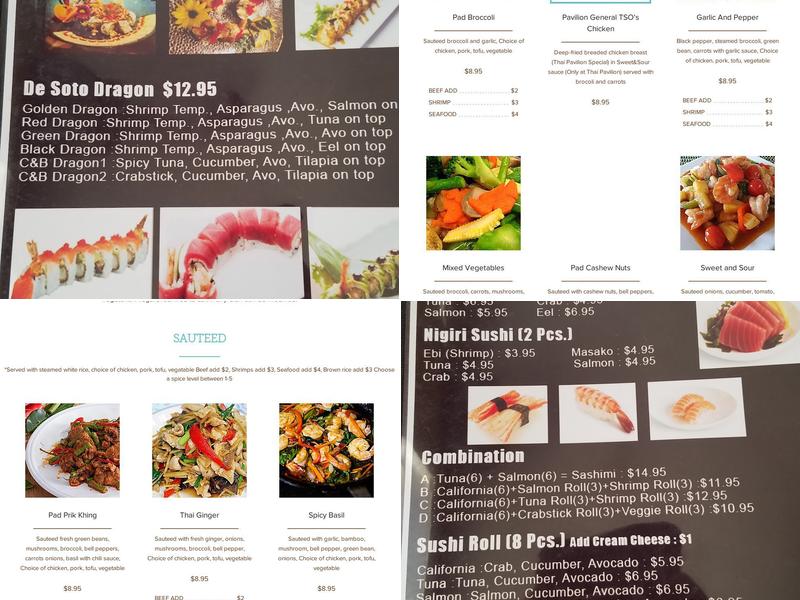 Thai Pavilion Menu