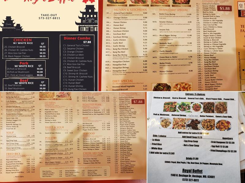 Royal Buffet Menu