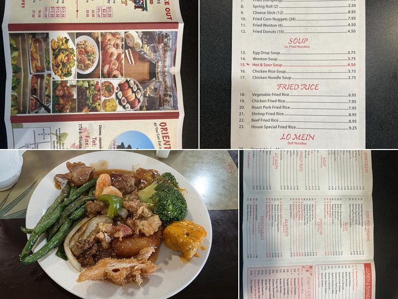 Oriental Buffet Menu