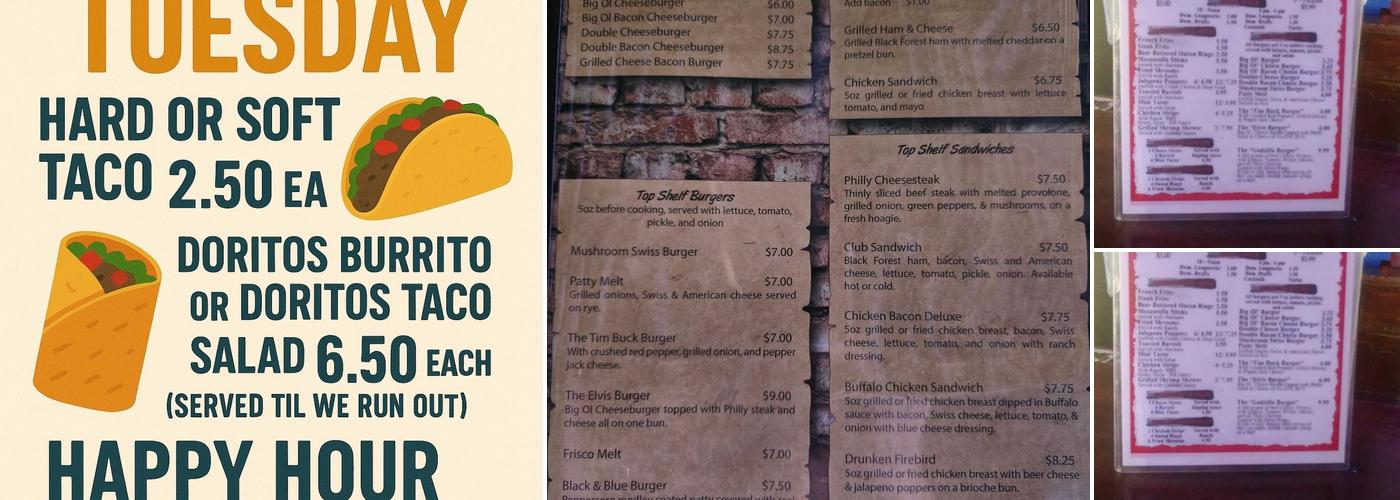 Cuzzin's Sports Bar & Grill Menu