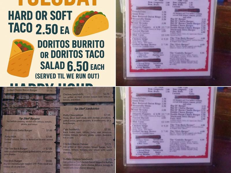 Cuzzin's Sports Bar & Grill Menu