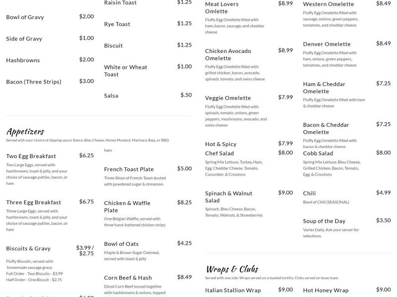 Riverside Grill Menu