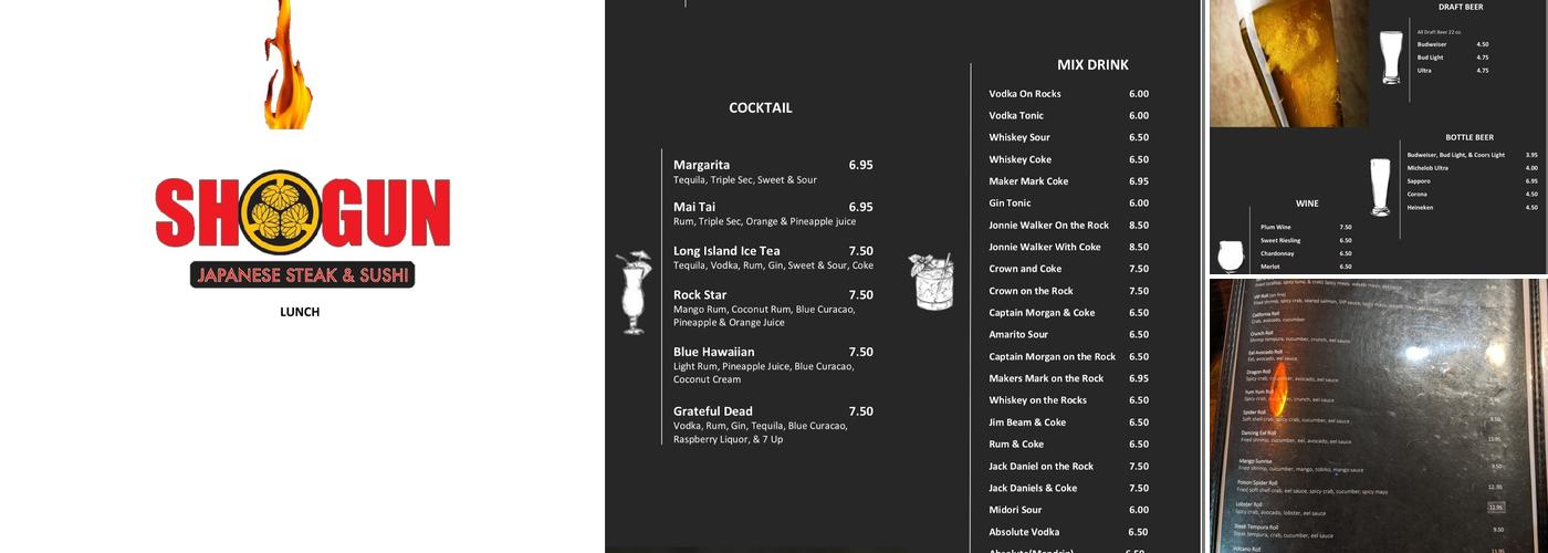 Shogun Menu