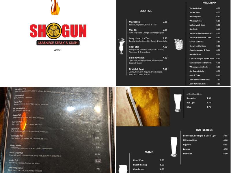 Shogun Menu