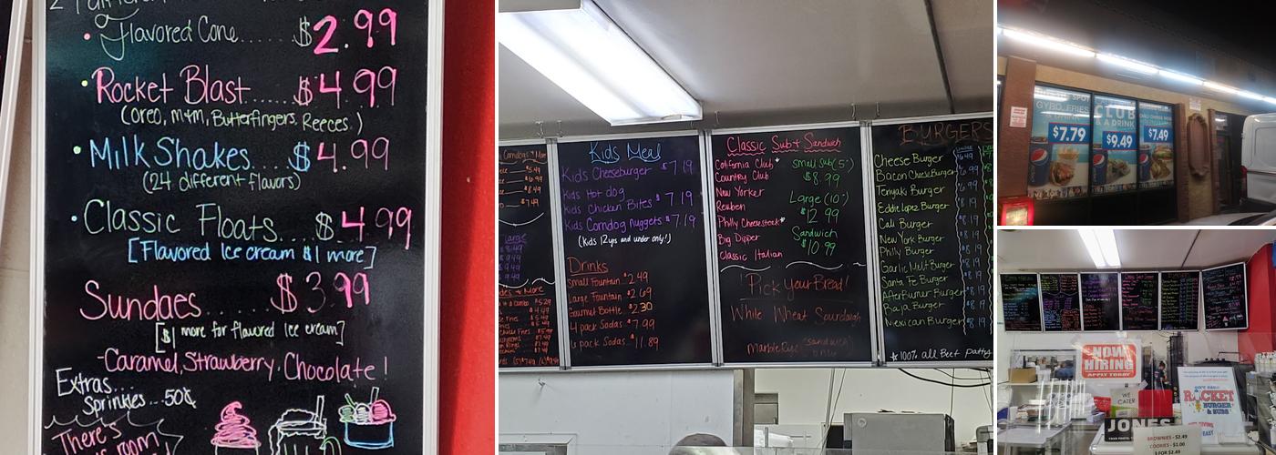 Rocket Burger & Subs Menu