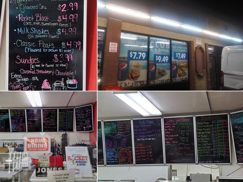 Rocket Burger & Subs Menu