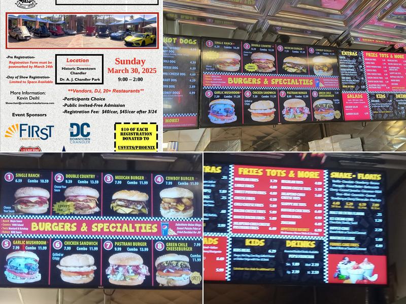 Lennys Burger Menu