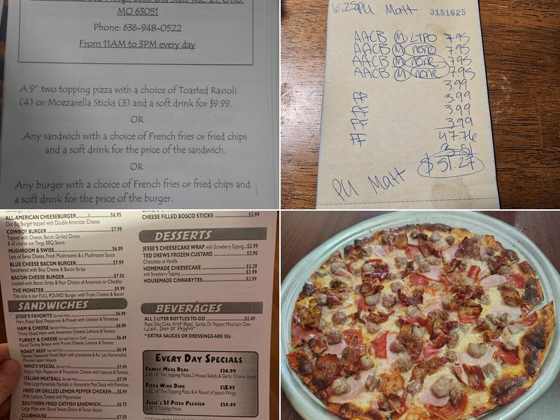 Jesse's Pizza & Wings Menu