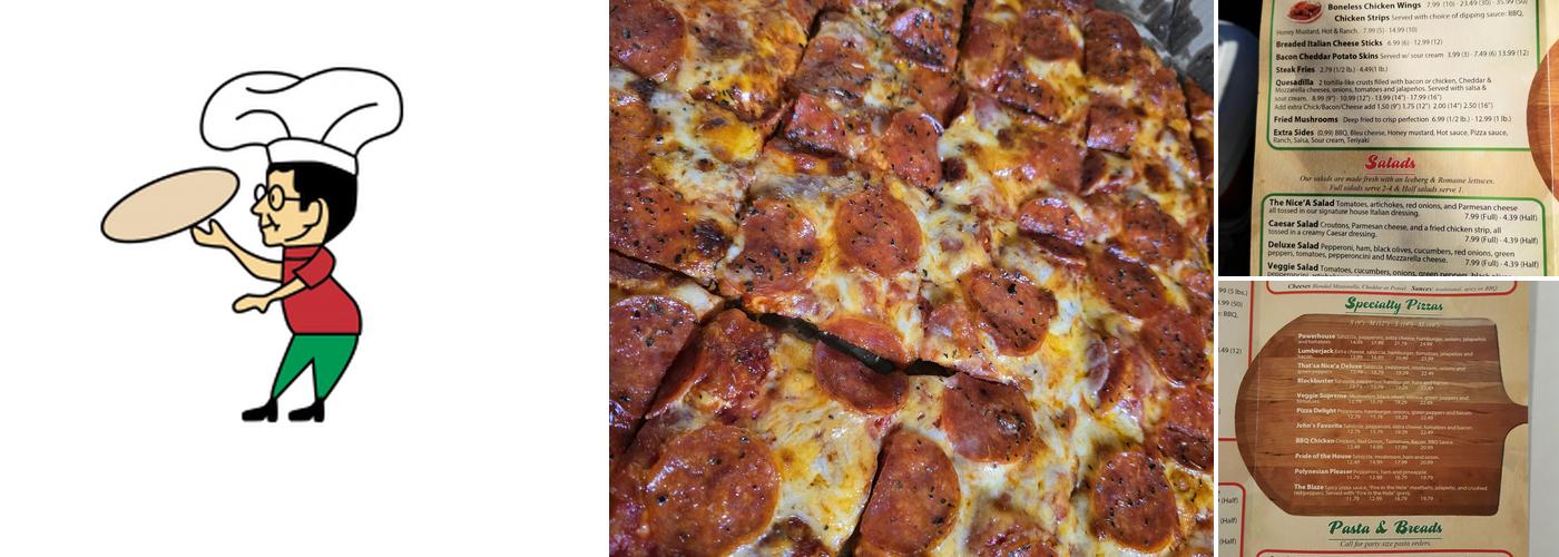 That’sa Nice’a Pizza Menu
