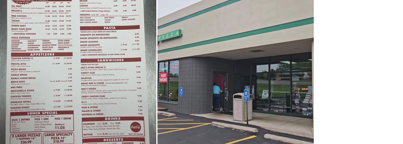 Imo's Pizza Menu