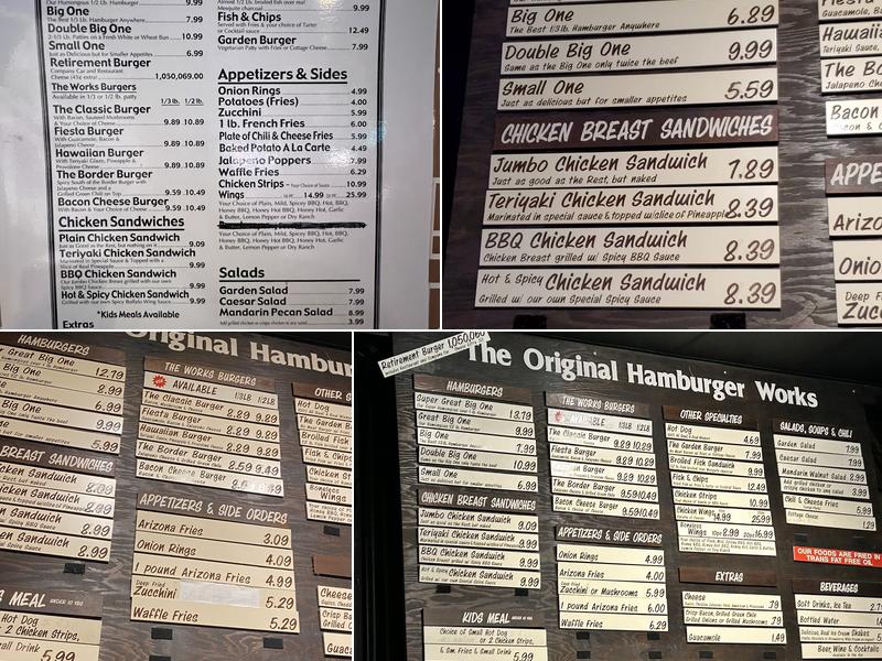 Original Hamburger Works Menu