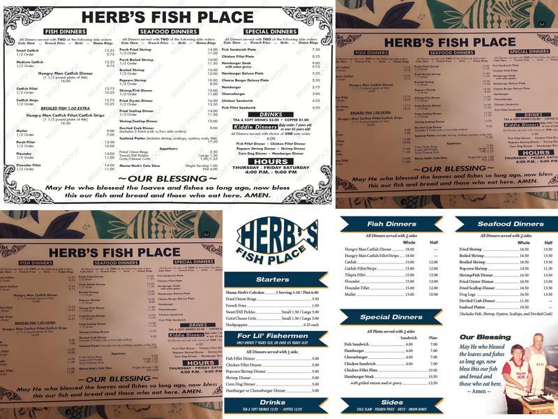 Herb's Fish Place Menu