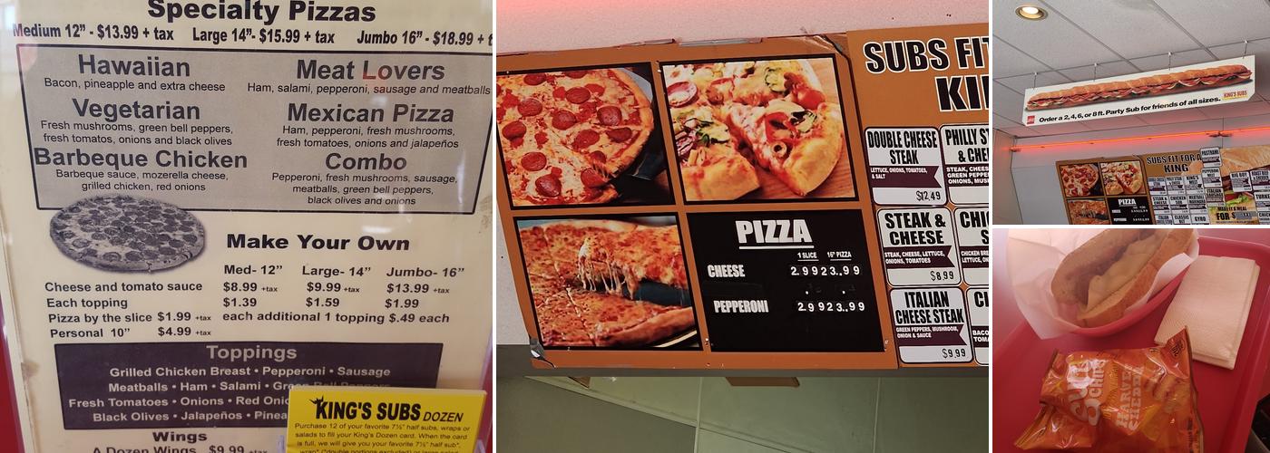 Kings Subs Menu