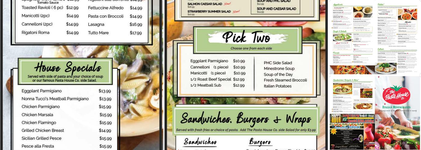 The Pasta House Co. Menu