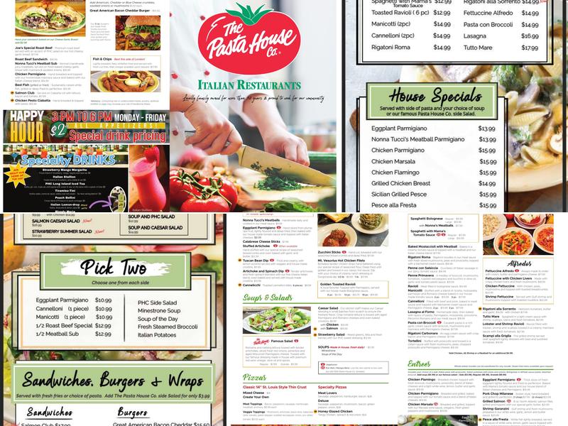 The Pasta House Co. Menu