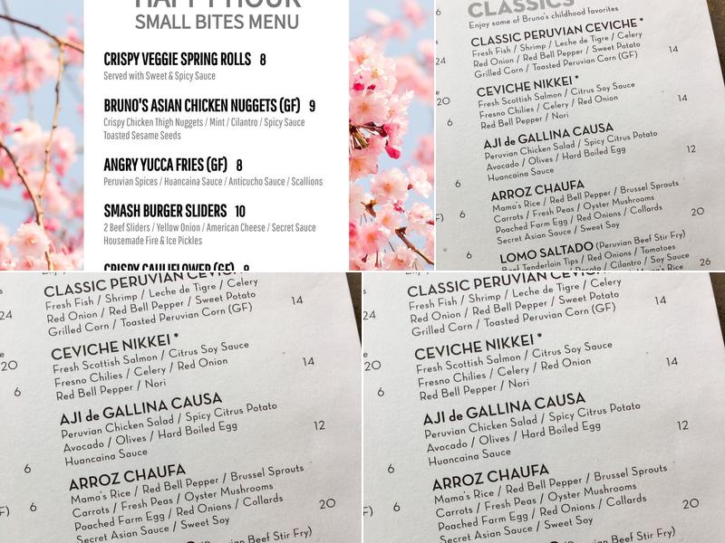 The Landing Restaurant Menu