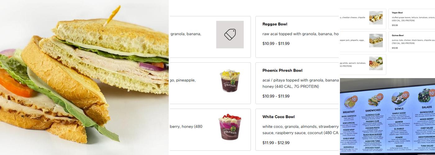 Phoenix Phresh Cafe Menu