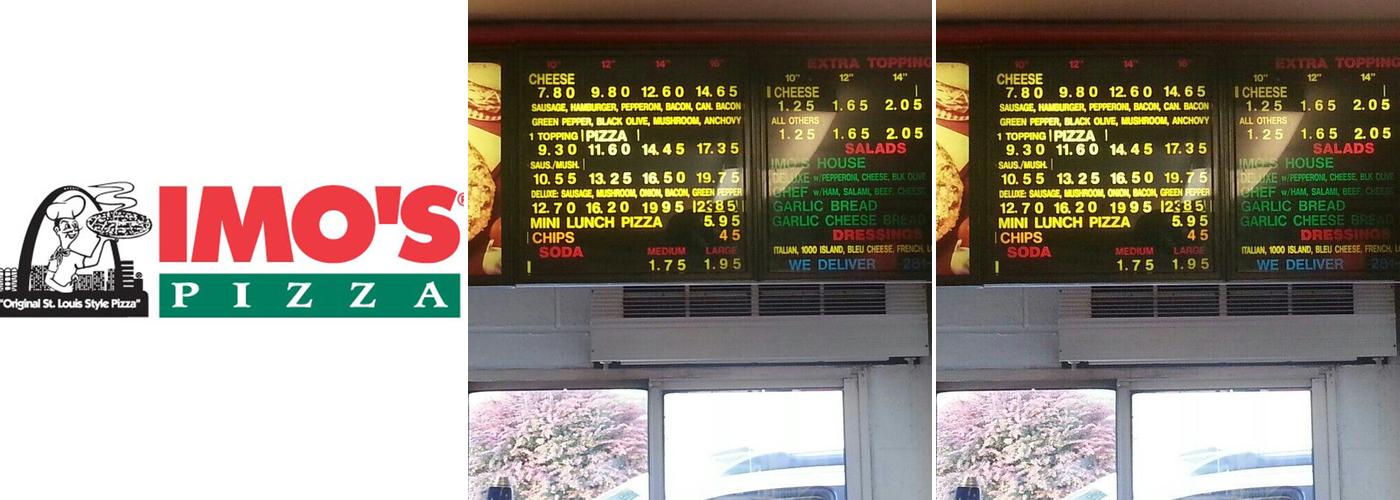 Imo's Pizza Menu