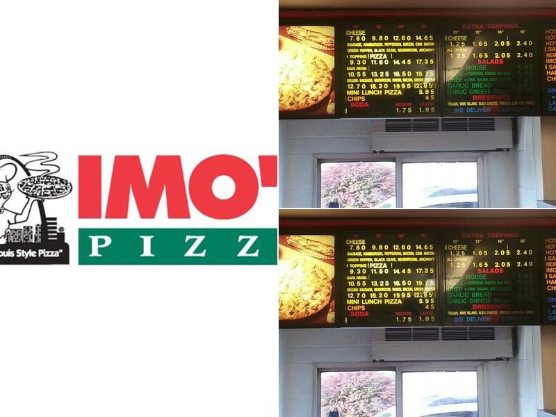 Imo's Pizza Menu