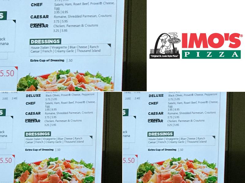 Imo's Pizza Menu